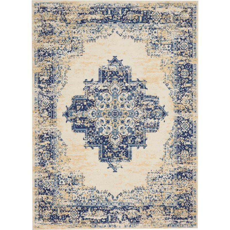 Nourison Grafix GRF14 White Area Rug 5'3" x 7'3"