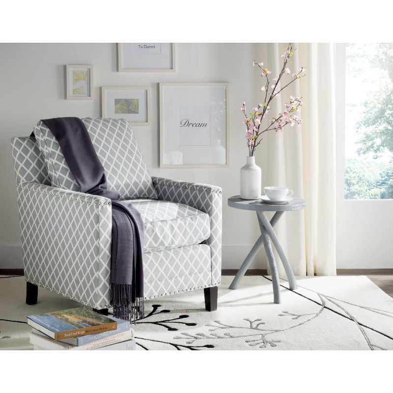Buckler Arm Chair - MCR4613 - Grey/White - Safavieh