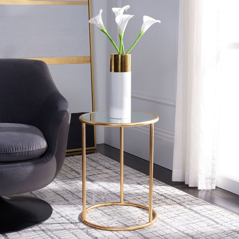 Shay Accent Table - FOX2523A - Gold/Mirror - Safavieh Couture