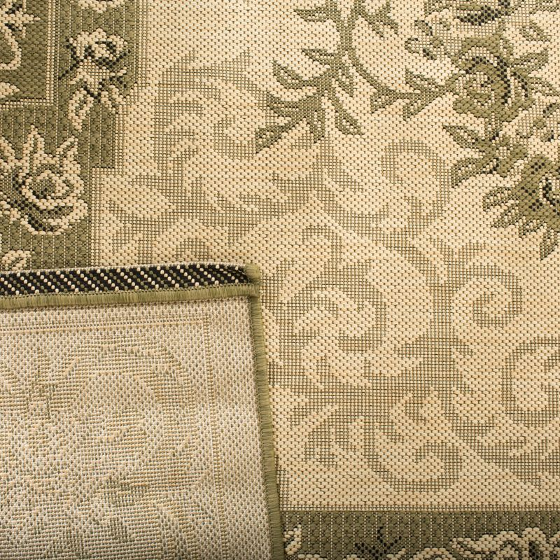 Courtyard CY7208 Power Loomed Indoor/Outdoor Accent Rug - Cream/Green - 2'x3'7" - Safavieh.