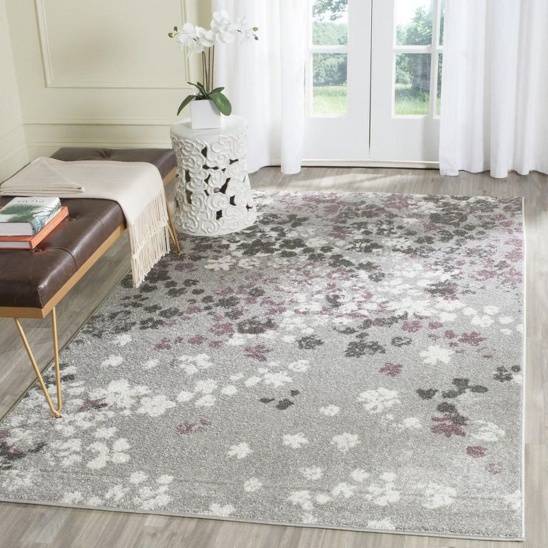 Adirondack ADR115 Machine Made Indoor Area Rug - Light Grey/Purple - 4'x6' - Safavieh