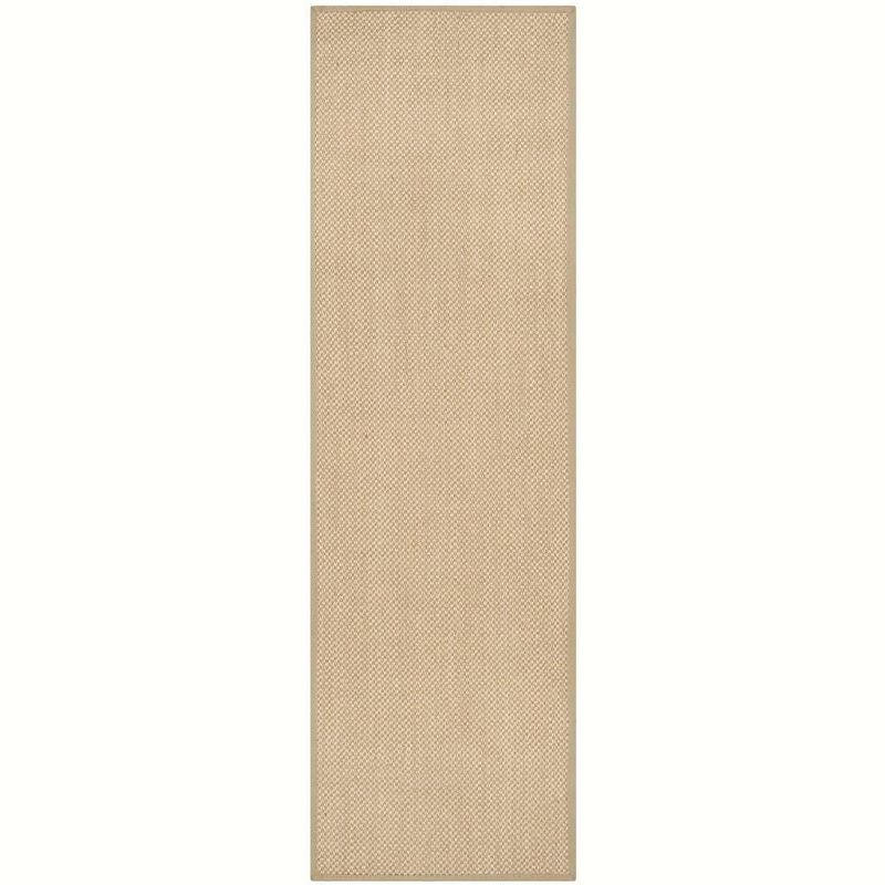 Natural Fiber NF141 Power Loomed Indoor Runner Rug - Maize/Linen - 2'6"x22' - Safavieh.