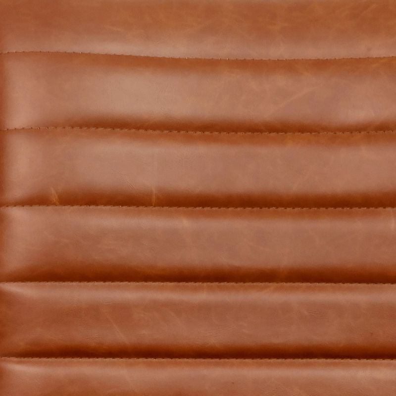 Flash Furniture Low Back Designer Armless Brown Ribbed Swivel Task Office Chair with Black Frame and Base
