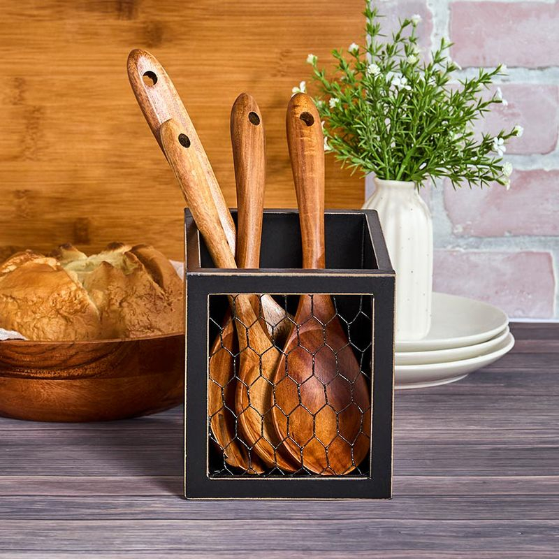 The Lakeside Collection Rustic Farmhouse Housewares Collection - Utensil Holder