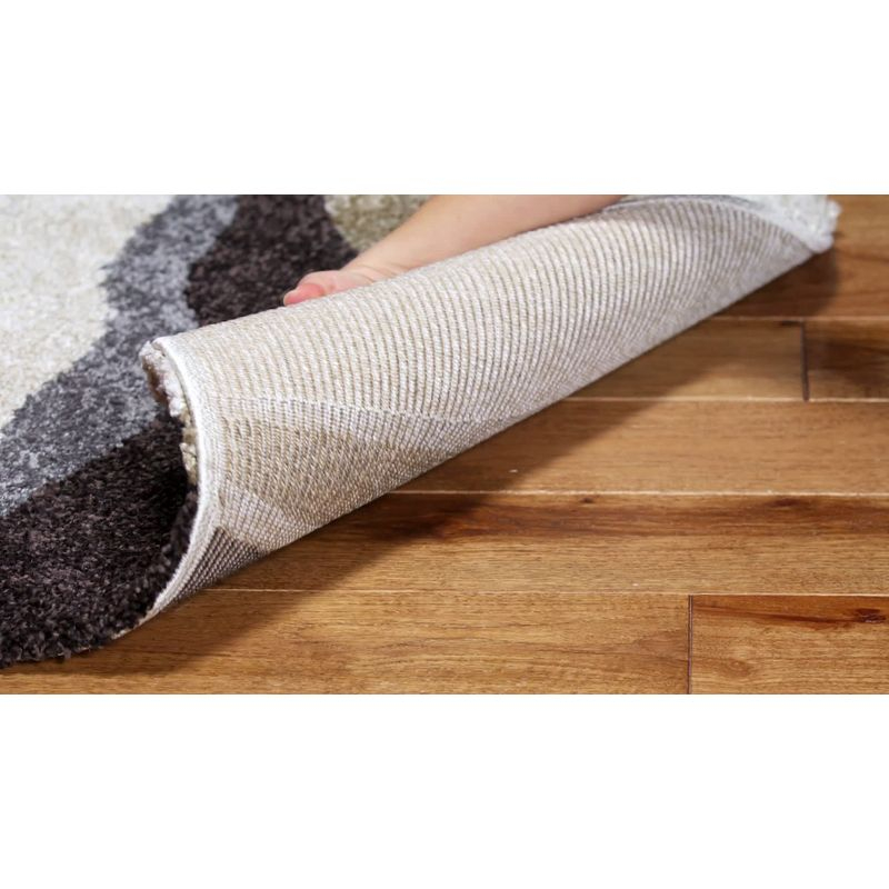 Florida Shag SG475 Power Loomed Indoor Runner Rug - Ivory/Grey - 2'3"x8' - Safavieh