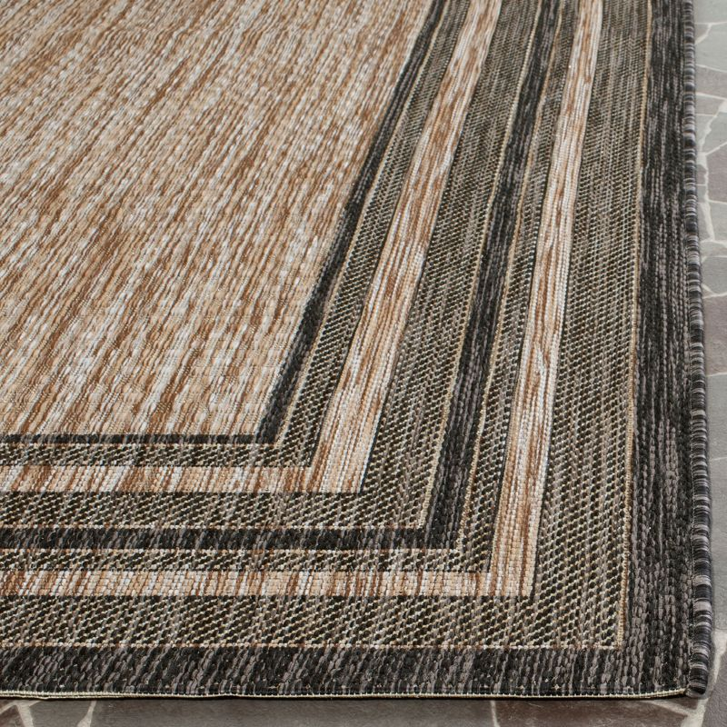 Courtyard CY8475 Power Loomed Indoor and Outdoor Accent Rug - Natural/Black - 2'7"x5' - Safavieh