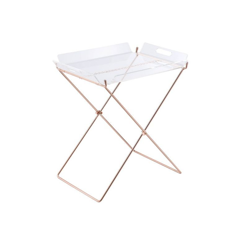 Acme Furniture Cercie Bar Serving Cart Clear Acrylic/Copper Finish