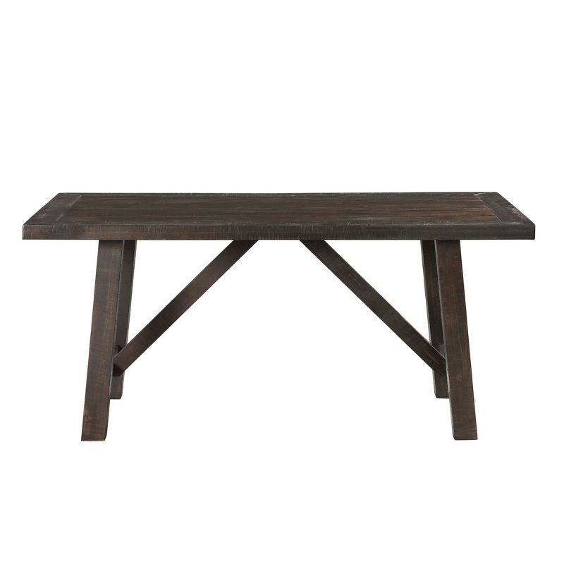 Cash Dining Table Dark Gray - Picket House Furnishings: Rustic Farmhouse Trestle, Seats 6, Acacia Wood
