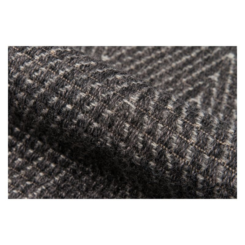 3'11"x5'7" Zig Zag Loomed Accent Rug Charcoal - Momeni: Contemporary Indoor/Outdoor Low Pile Area Rug