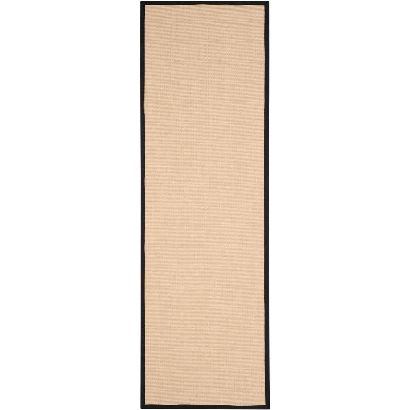 Natural Fiber NF131 Power Loomed Runner Rug - Beige/Black - 2'6"x6' - Safavieh.