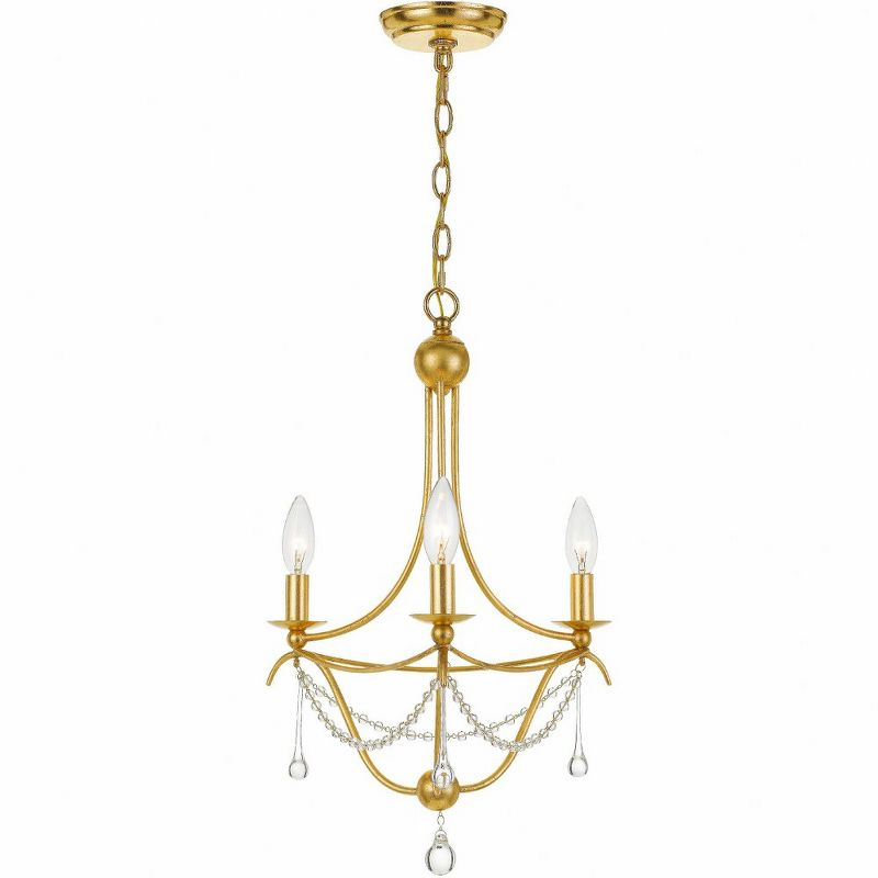 Crystorama Lighting Metro 3 - Light Chandelier in  Antique Gold