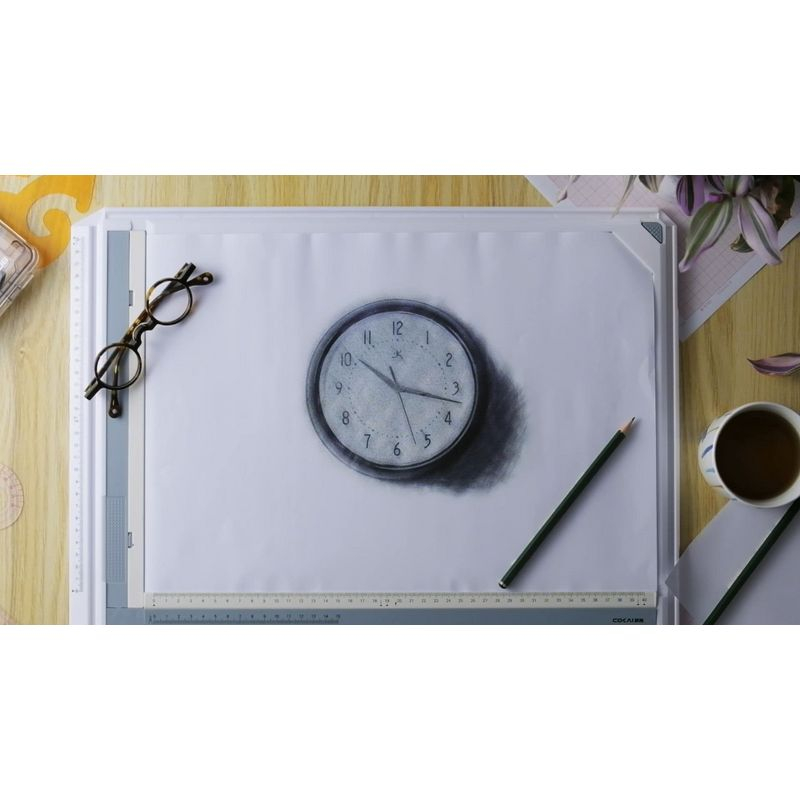 9.5" Retro Round Wall Clock Purple - Infinity Instruments: Indoor Decorative Timepiece for Kitchen