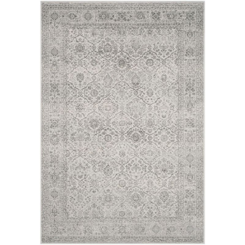 Carnegie CNG691 Power Loomed Area Rug - Light Grey/Grey - 6'7"x9'2" - Safavieh.