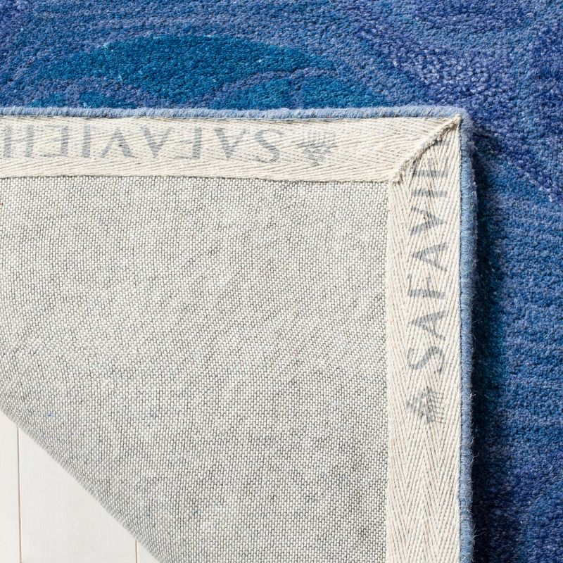 Wyndham WYD376 Hand Tufted Indoor Area Rug - Blue - 5'x5' - Safavieh.