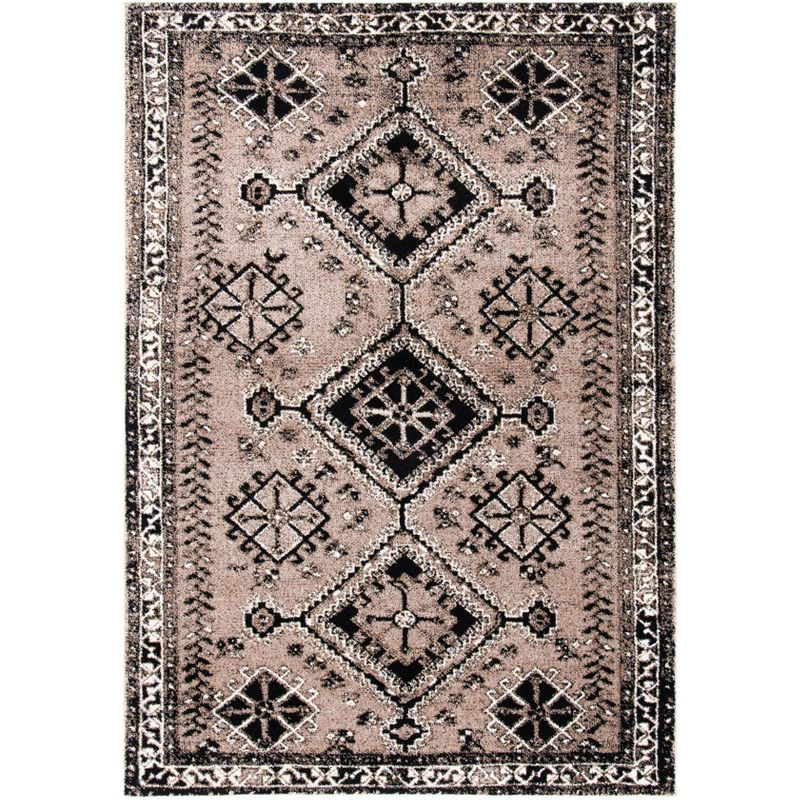 Vintage Hamadan VTH293 Power Loomed Indoor Accent Rug - Brown/Black - 2'7"x5' - Safavieh