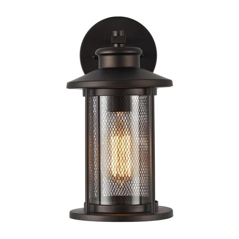 Chloe Lighting Crichton Transitional 1 Light Rubbed Bronze Outdoor Wall Sconce 11 Inch Tall
