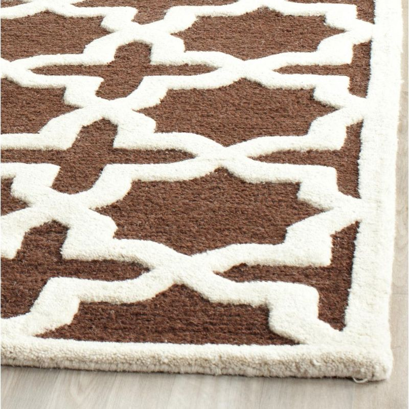 Cambridge CAM125 Tufted Indoor Area Rug - Dark Brown/Ivory - 8'x10' - Safavieh