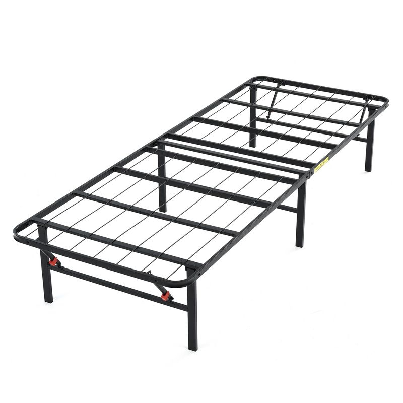 Hercules Folding Metal Bed Frame, 14 Inch Heavy Duty Platform Mattress Foundation, Easy Assembly, Noise Free, No Box Spring Needed, Twin