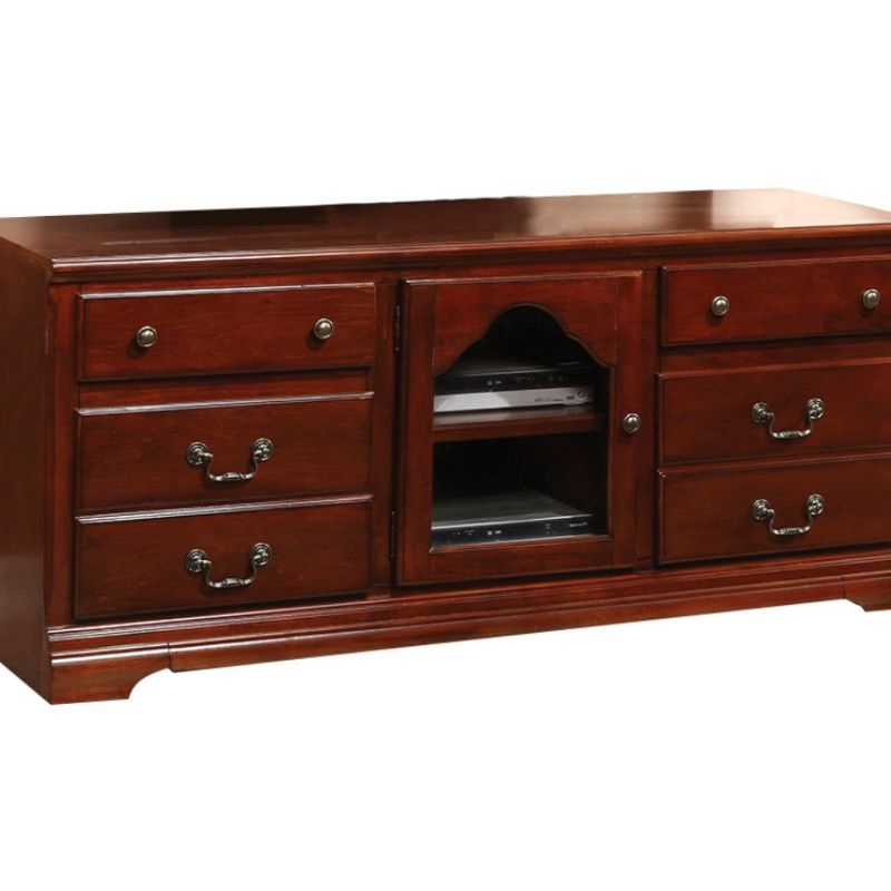 Acme Furniture Hercules TV Stand for TVs up to 59" Cherry Finish