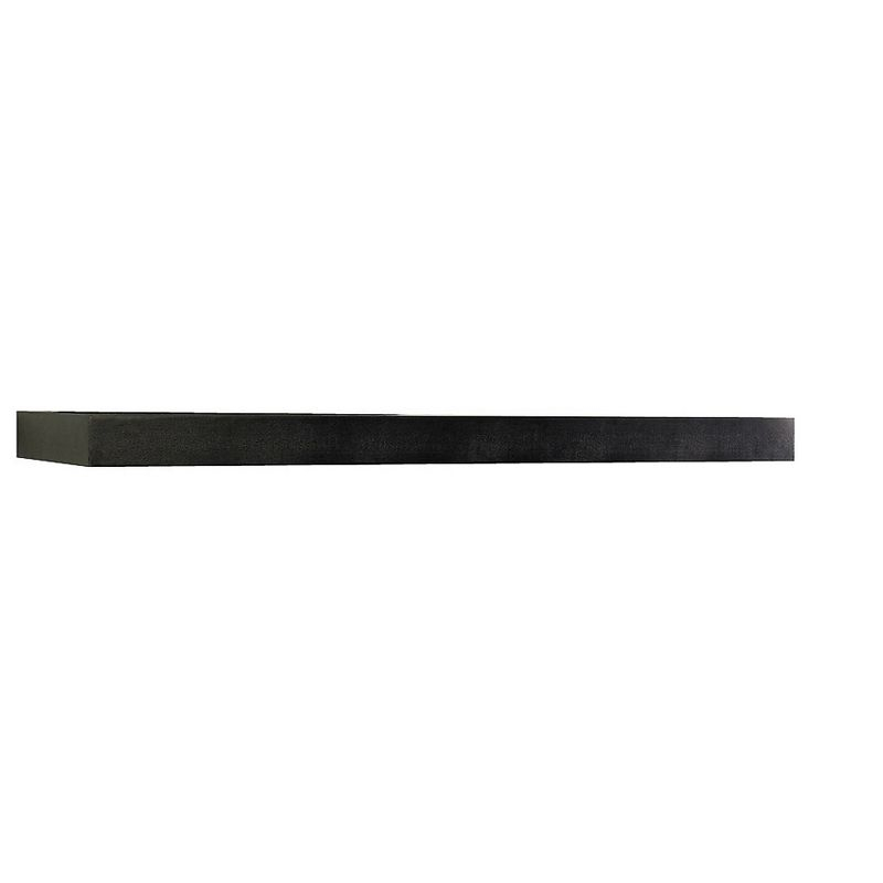 InPlace 48" Floating Shelf Wall Mounted Hidden Brackets Espresso: Modern Wood Composite, 17 lbs Capacity
