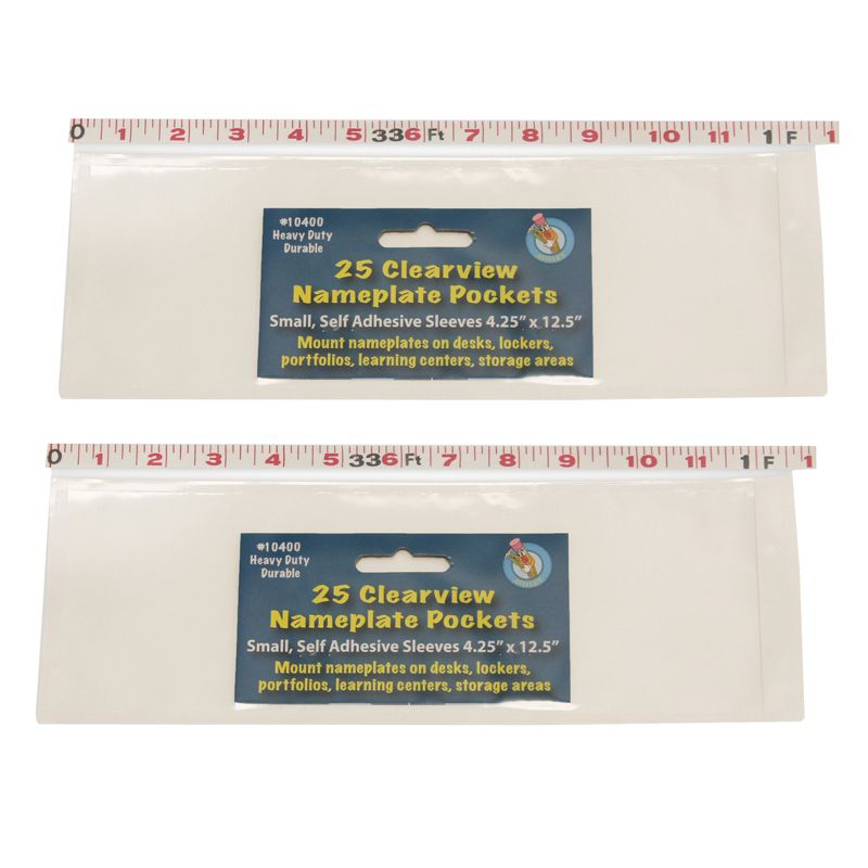 Ashley Productions Clear View Self-Adhesive Small Name Plate Pocket