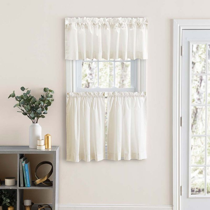 Ellis Classic Tailored Design in a Perma Press Fabric 3" Rod Pocket Tailored Valance 86"x15" Natural