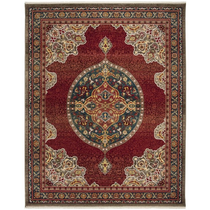 Kashan KSN302 Power Loomed Area Rug - Red/Blue - 9'x12'6" - Safavieh