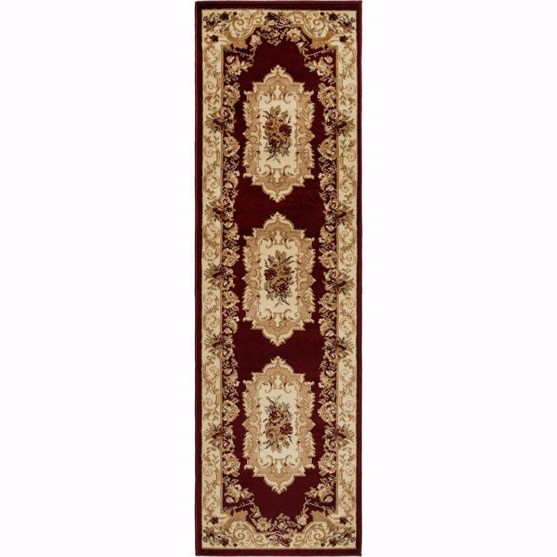 Unique Loom Versailles Collection Area Rug - Henry (2'  x 7' 1" Runner Red/Brown)