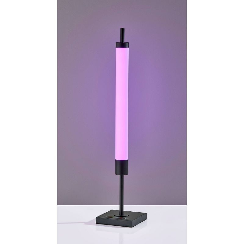 Collin LED Table Lamp Black with Touch Switch & RGB Spectrum - Adesso