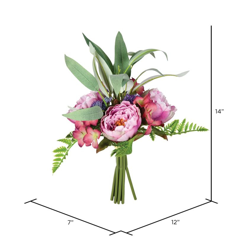 Primrue 14" Artificial Peony Bouquet