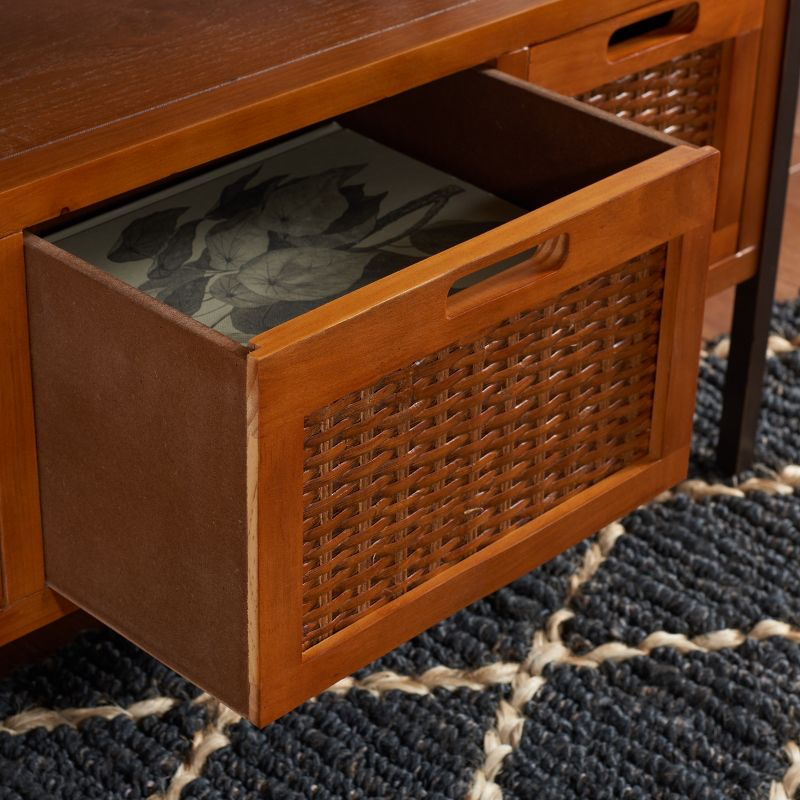 Joshua Media Console - AMH6532A - Brown - Safavieh Couture