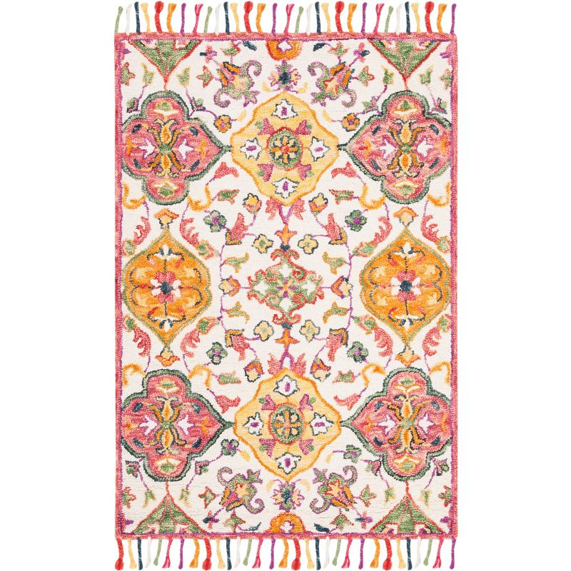 Blossom BLM456 Hand Tufted Area Rug - Ivory/Multi - 3'x5' - Safavieh.
