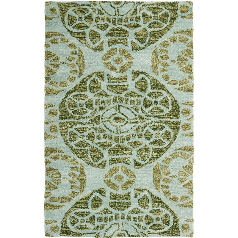 Wyndham WYD376 Hand Tufted Accent Rug - Turquoise/Green - 2'6"x4' - Safavieh.