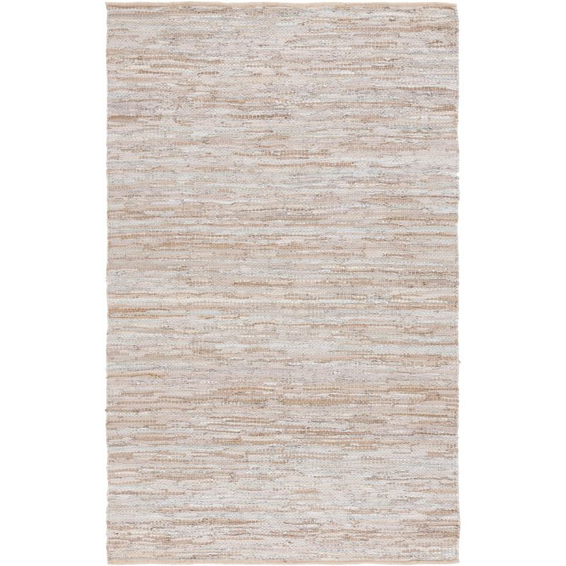 Vintage Leather VTL105 Hand Woven Area Rug - Beige - 4'x6' - Safavieh.