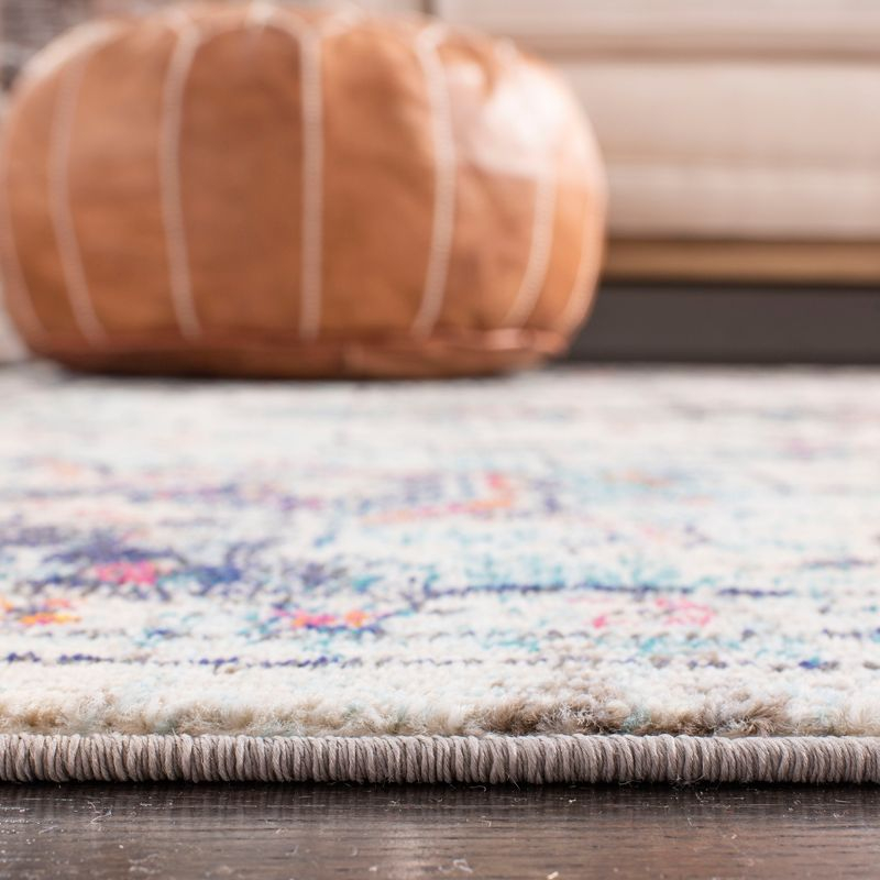 Madison MAD473 Power Loomed Indoor Area Rug - Cream/Blue - 9'x9' - Safavieh