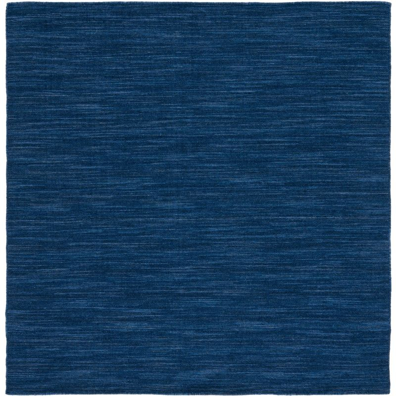 Kilim KLM125 Hand Woven Area Rug - Navy/Blue - 6'x6' - Safavieh