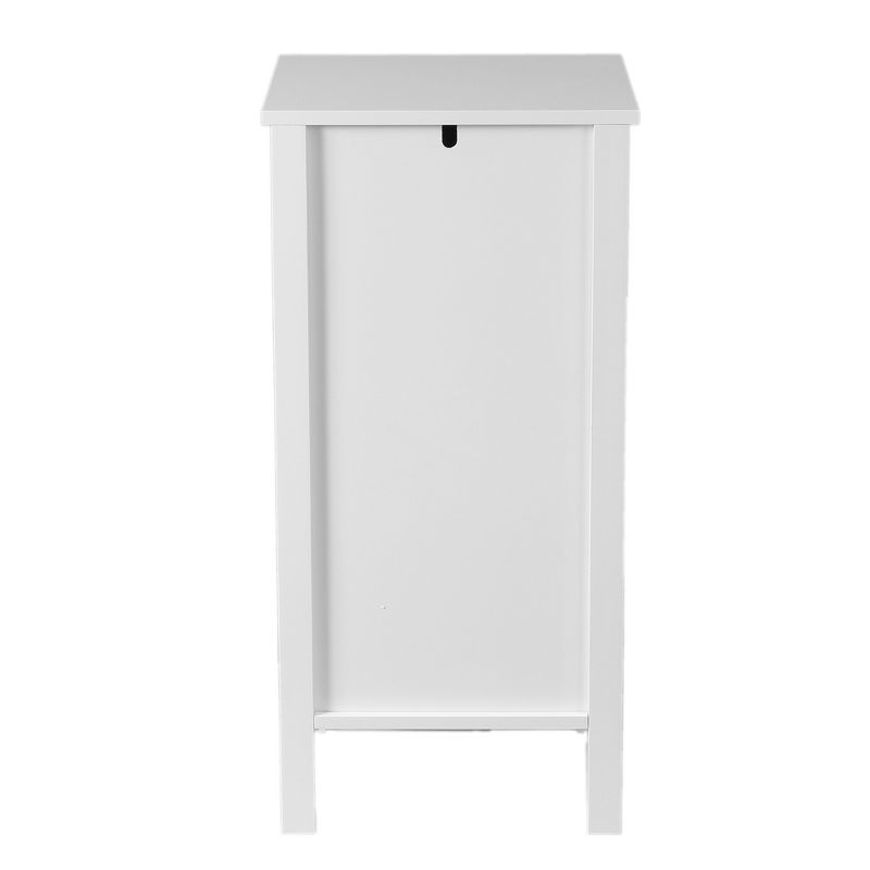 LuxenHome White MDF Wood 1-Door Bathroom Storage Cabinet