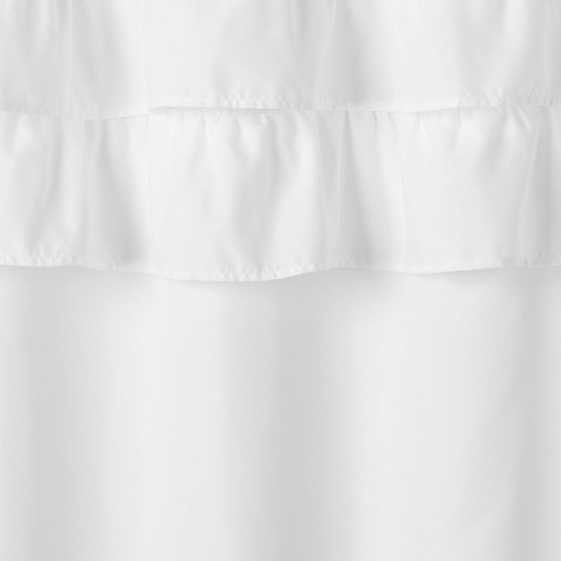42"W x 84"L Ruffle Kids' Blackout Window Curtain Panel White - Pillowfort™