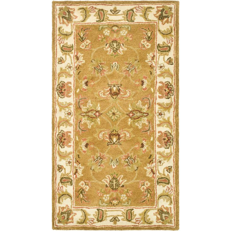 Heritage HG816 Handmade Accent Rug - 2'3"x4' - Mocha/Ivory - Safavieh