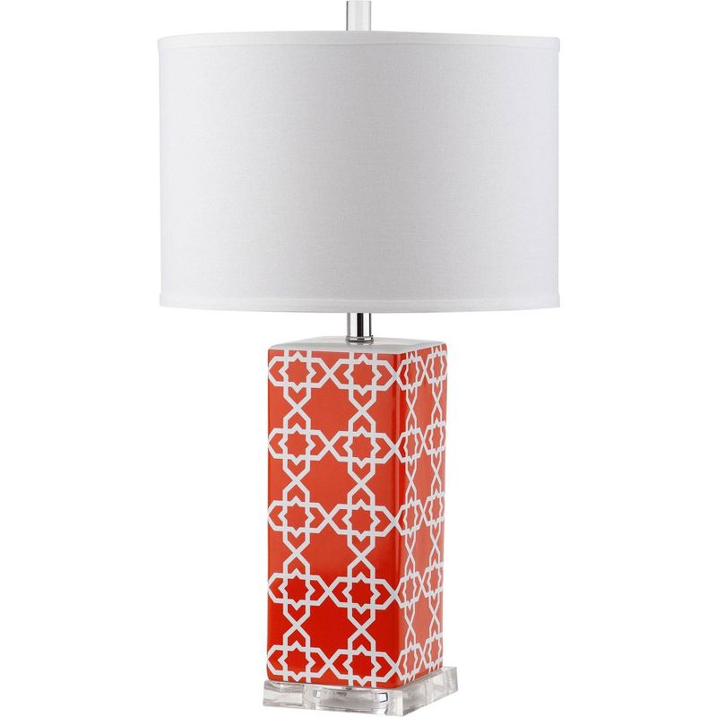 Quatrefoil Table Lamp (Set of 2) - Orange - Safavieh.