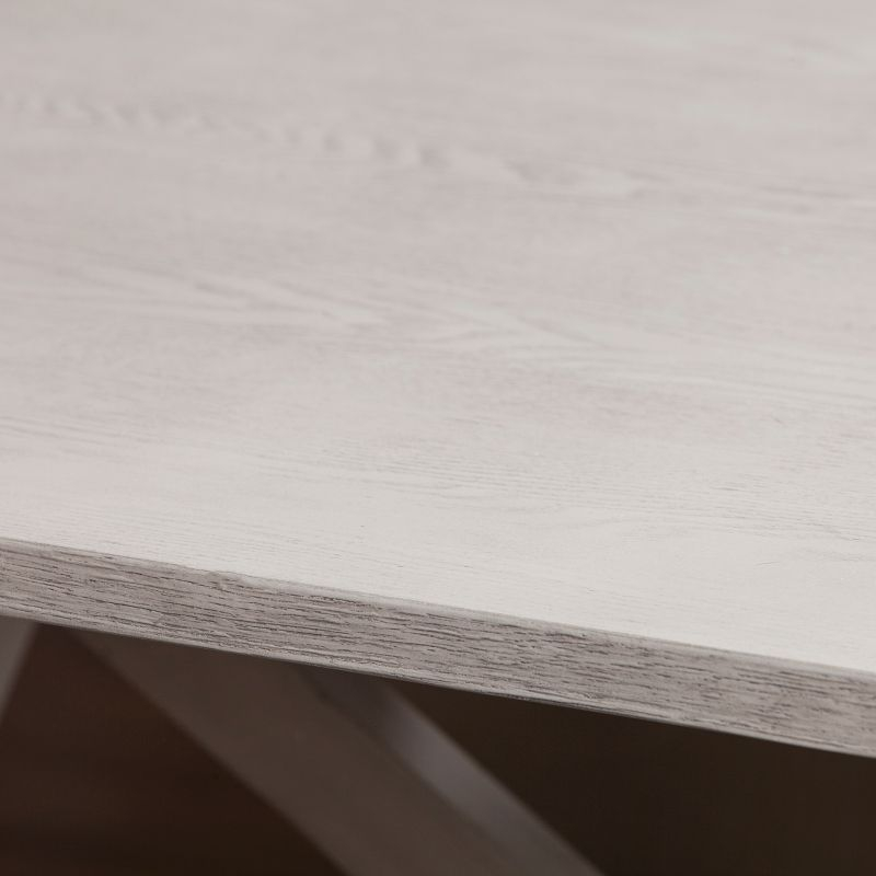 Cardwell Distressed Farmhouse Dining Table - White - SEI