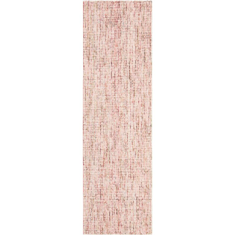 Abstract ABT468 Handmade Indoor Runner - Beige/Rust - 2'-3"x8' - Safavieh