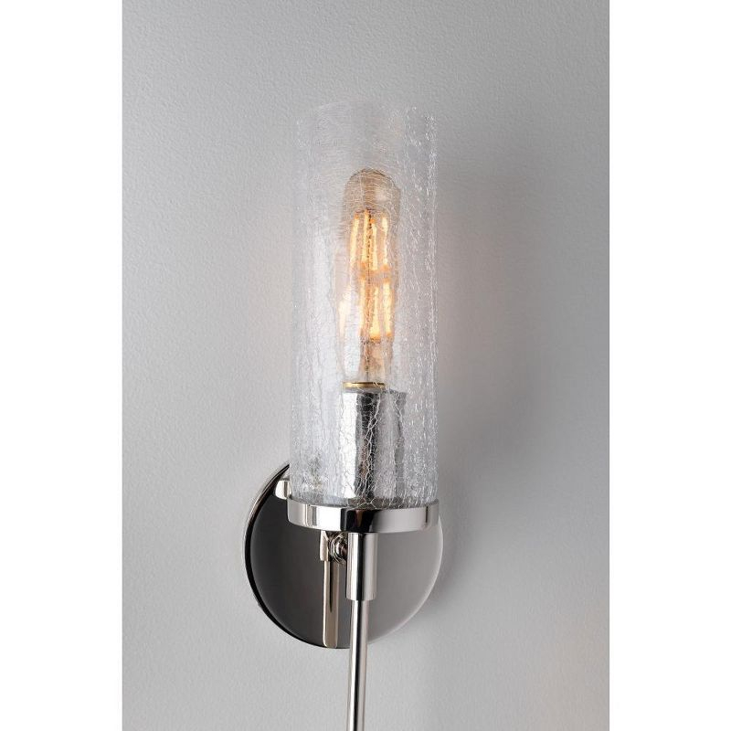 Mitzi Olivia 1 - Light Wall Light in  Aged Brass Clear Crackle Shade