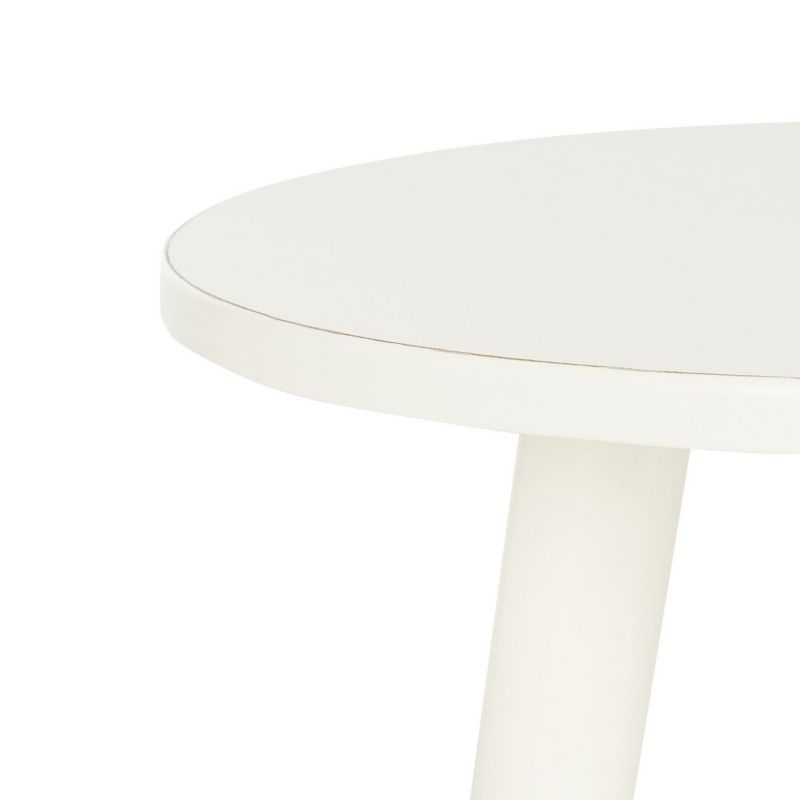 Orion Round Accent Table - Vintage White - Safavieh.