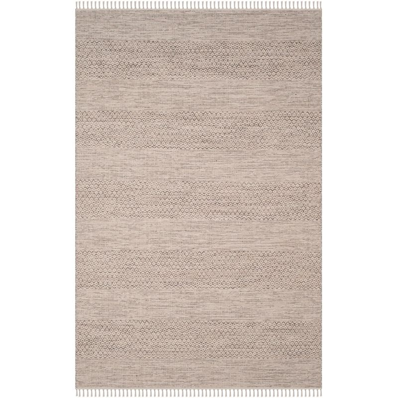 Montauk MTK330 Hand Woven Indoor Area Rug - Ivory/Steel Grey - 6'x9' - Safavieh