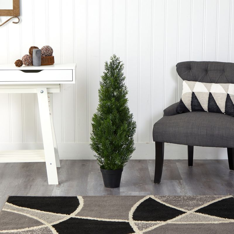 Nearly Natural 3-ft Mini Cedar Pine Tree (Indoor/Outdoor)