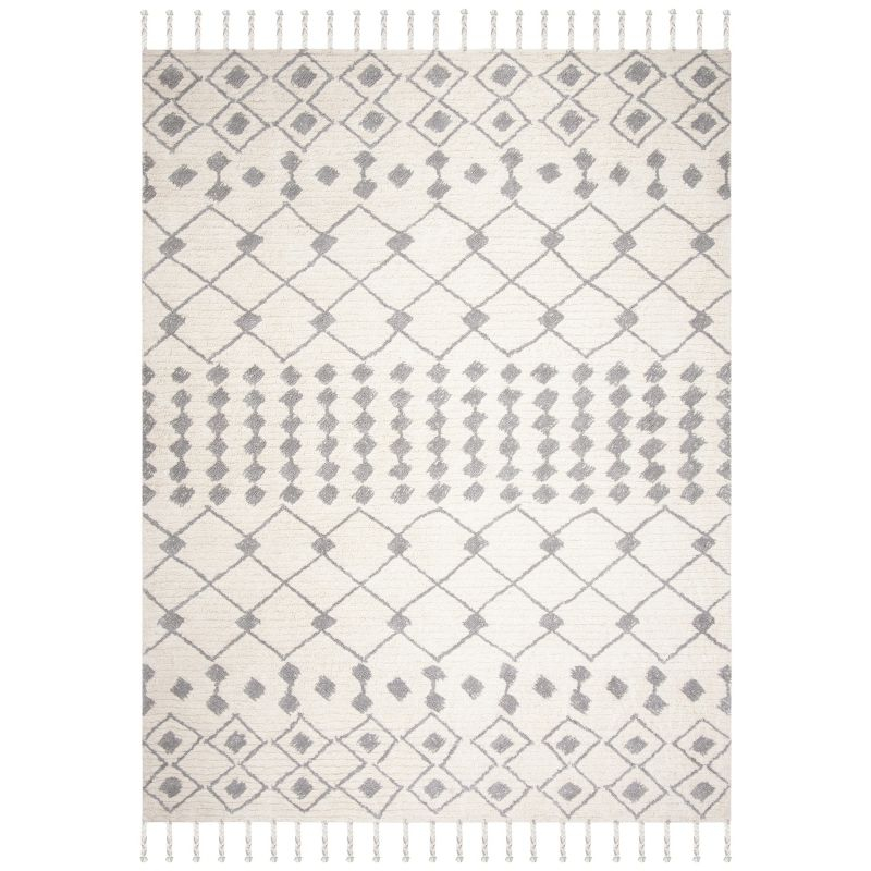 Casablanca CSB203 Hand Tufted Indoor Area Rug - Ivory/Silver - 8'x10' - Safavieh