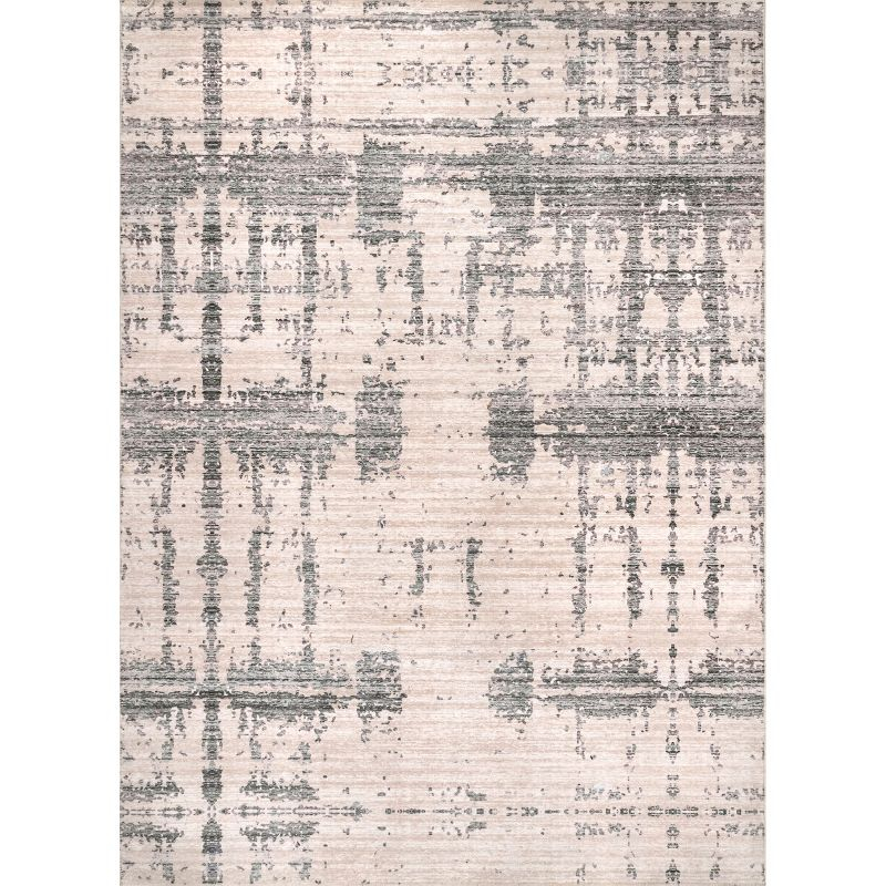 Nuloom Ariana Abstract 5x8 Machine Washable Indoor Area Rug for Living Room Bedroom Dining Room Kitchen, Grey/Beige