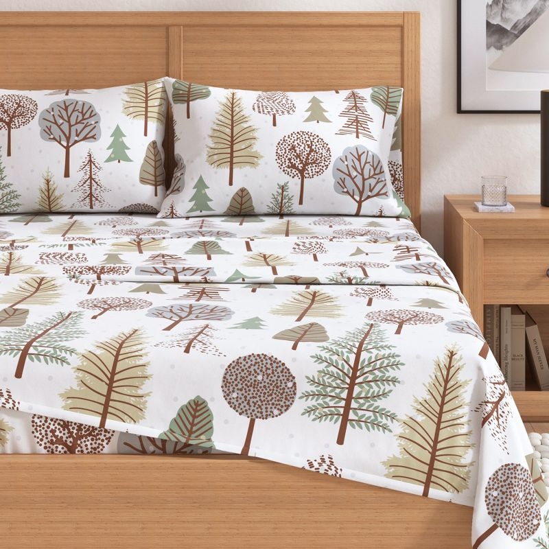 FreshFolds 100% Cotton Lodge Printed Flannel Sheet Set