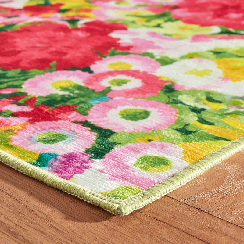 Annie Selke - Dash & Albert Chamomile Cluster Multi Machine Washable Rug, 2x3, Multi